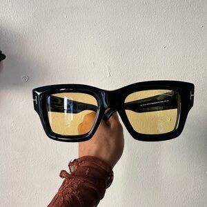 Tom Ford Black Sunglasses with Yellow Lenses